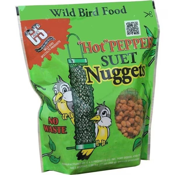 Nuggets Bird Food, HighEnergy, Hot Pepper Flavor, 27 oz Bag, C&S Products, Mfr#: CS06107